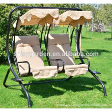 Garden Patio Covered Double Seated Swing with Canopy